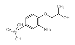 Benzenearsonic acid, 3-amino-4-(1-(2-hydroxy)propoxy)- Structure