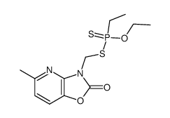 ethyl-phosphonodithioic acid O-ethyl ester S-(5-methyl-2-oxo-oxazolo[4,5-b]pyridin-3-ylmethyl) ester结构式