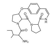 (32S,52S)-31-L-isoleucyl-(32rH,33tH)-2-oxa-7-aza-1(1,4)-benzena-3(3,2),5(1,2)-dipyrrolidina-cyclononaphan-8c-ene-4,6-dione结构式