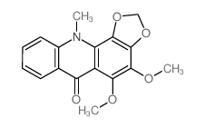 1,3-Dioxolo[4,5-c]acridin-6(11H)-one,4,5-dimethoxy-11-methyl- Structure