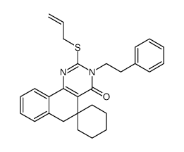 3-(2-phenylethyl)-2-prop-2-enylsulfanylspiro[6H-benzo[h]quinazoline-5,1'-cyclohexane]-4-one Structure