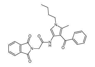 N-(4-Benzoyl-1-butyl-5-methyl-1H-pyrrol-3-yl)-2-(1,3-dioxo-1,3-dihydro-isoindol-2-yl)-acetamide Structure