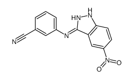 3-[(5-nitro-1H-indazol-3-yl)amino]benzonitrile结构式