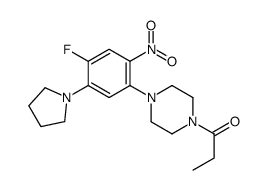 1-[4-(4-fluoro-2-nitro-5-pyrrolidin-1-ylphenyl)piperazin-1-yl]propan-1-one Structure