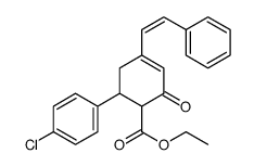 ethyl 6-(4-chlorophenyl)-2-oxo-4-[(E)-2-phenylethenyl]cyclohex-3-ene-1-carboxylate Structure