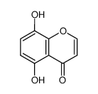 5,8-Dihydroxy-4H-1-benzopyran-4-one结构式