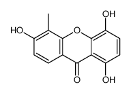 1,4,6-trihydroxy-5-methylxanthen-9-one结构式