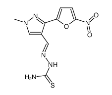 1-methyl-3-(5-nitro-furan-2-yl)-1H-pyrazole-4-carbaldehyde thiosemicarbazone Structure