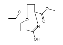 methyl 1-acetamido-2,2-diethoxycyclobutane-1-carboxylate结构式