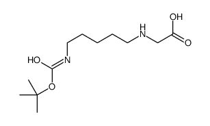 2-[5-[(2-methylpropan-2-yl)oxycarbonylamino]pentylamino]acetic acid Structure