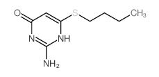 2-amino-6-butylsulfanyl-3H-pyrimidin-4-one结构式