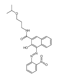 3-Hydroxy-4-(2-nitro-phenylazo)-naphthalene-2-carboxylic acid (3-isopropoxy-propyl)-amide结构式