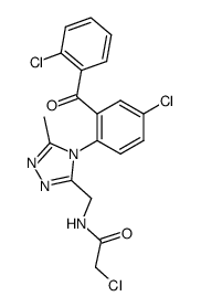 2',5-dichloro-2-[3-[(α-chloroacetamido)methyl]-5-methyl-4H-1,2,4-triazol-4-yl]benzophenone Structure