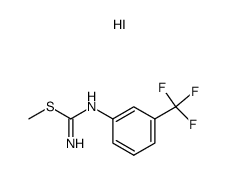 S-methyl N-[3-(trifluoromethyl)phenyl]isothiourea hydroiodide结构式