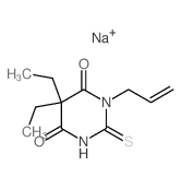 4,6 (1H, 5H)-Pyrimidinedione, 5,5-diethyldihydro-1-(2-propenyl)-2-thioxo-, monosodium salt结构式