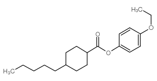 4-戊烷基-环己烷羧酸-4-乙氧基苯酯结构式