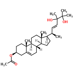 (3β,22E,24ξ)-Ergosta-5,22-diene-3,24,25-triol 3-Acetate结构式