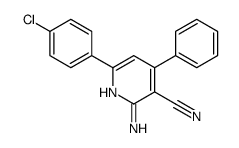 3-Pyridinecarbonitrile, 2-amino-6-(4-chlorophenyl)-4-phenyl- structure