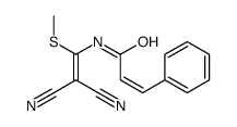 N-(2,2-dicyano-1-methylsulfanylethenyl)-3-phenylprop-2-enamide Structure