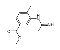 Benzoic acid, 3-[(1-iminoethyl)amino]-4-methyl-, methyl ester (9CI) Structure