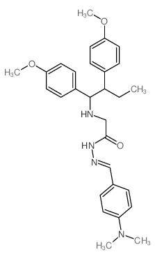 2-[1,2-bis(4-methoxyphenyl)butylamino]-N-[(4-dimethylaminophenyl)methylideneamino]acetamide Structure