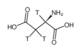 aspartic acid, d-[2,3-3h]结构式