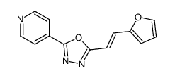 2-[2-(furan-2-yl)ethenyl]-5-pyridin-4-yl-1,3,4-oxadiazole Structure