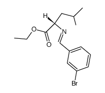 (S)-2-{[1-(3-Bromo-phenyl)-meth-(E)-ylidene]-amino}-4-methyl-pentanoic acid ethyl ester结构式