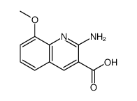 3-Quinolinecarboxylic acid, 2-amino-8-methoxy结构式