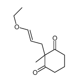 2-(3-ethoxyprop-2-enyl)-2-methylcyclohexane-1,3-dione Structure