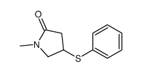 1-methyl-4-phenylsulfanylpyrrolidin-2-one结构式