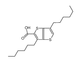 3,6-dihexylthieno[3,2-b]thiophene-5-carboxylic acid结构式