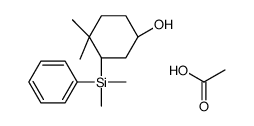 acetic acid,(1R,3R)-3-[dimethyl(phenyl)silyl]-4,4-dimethylcyclohexan-1-ol结构式