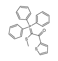 2-(methylthio)-1-(thiophen-2-yl)-2-(triphenyl-5-phosphanylidene)ethan-1-one结构式