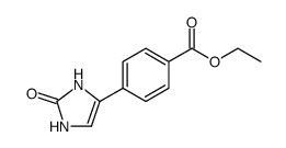 Benzoic acid, 4-(2,3-dihydro-2-oxo-1H-imidazol-4-yl)-, ethyl ester结构式