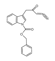 3-(3-diazo-2-oxo-propyl)-indole-1-carboxylic acid benzyl ester Structure