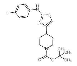 tert-butyl 4-(2-((4-chlorophenyl)amino)thiazol-4-yl)piperidine-1-carboxylate结构式