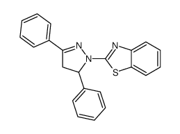 2-(3,5-diphenyl-3,4-dihydropyrazol-2-yl)-1,3-benzothiazole结构式