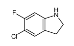 5-氯-6-氟吲哚啉结构式