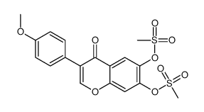 6,7-bis(mesyloxy)-3-(4-methoxyphenyl)-4-benzopyrone Structure