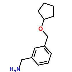 1-{3-[(Cyclopentyloxy)methyl]phenyl}methanamine结构式