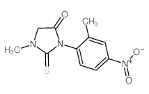 1-Methyl-3-(2-methyl-4-nitrophenyl)-2-thioxoimidazolidin-4-one Structure