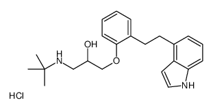 1-(tert-butylamino)-3-[2-[2-(1H-indol-4-yl)ethyl]phenoxy]propan-2-ol,hydrochloride Structure