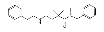 N-benzyl-N-methyl-2,2-dimethyl-4-[N'-(2'-phenylethyl)amino]butanamide Structure