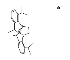 1,3-bis[2,6-bis(1-methylethyl)phenyl]-4,5-dihydro-1H-imidazolium bromide结构式