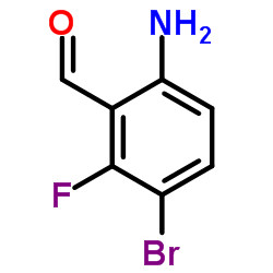 Benzaldehyde, 6-amino-3-bromo-2-fluoro- picture