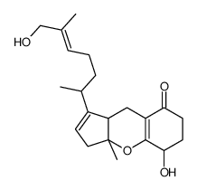 5-hydroxy-1-[(E)-7-hydroxy-6-methylhept-5-en-2-yl]-3a-methyl-3,5,6,7,9,9a-hexahydrocyclopenta[b]chromen-8-one Structure