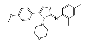 N-(2,4-dimethylphenyl)-4-(4-methoxyphenyl)-3-morpholin-4-yl-1,3-thiazol-2-imine结构式