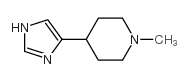 4-(1H-IMIDAZOL-4-YL)-1-METHYL-PIPERIDINE structure