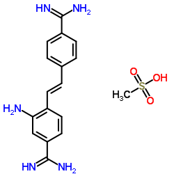 Aminostilbamidine methanesulfonate salt Structure